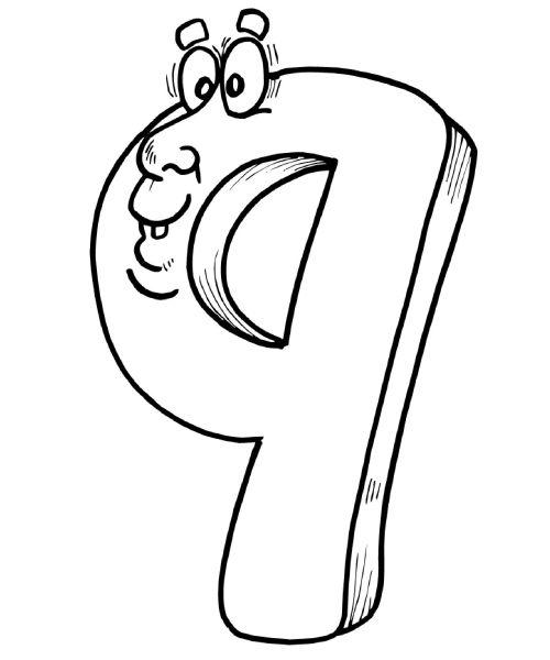 Fisă de colorat cu Cifrele de colorat p09