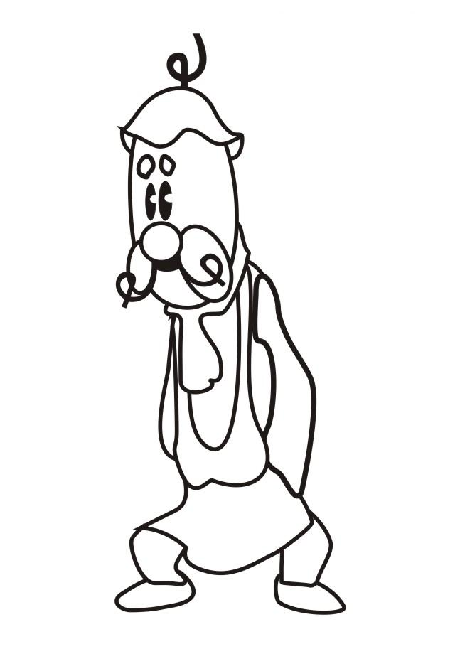 Fisă de colorat cu Cipollino de colorat p06