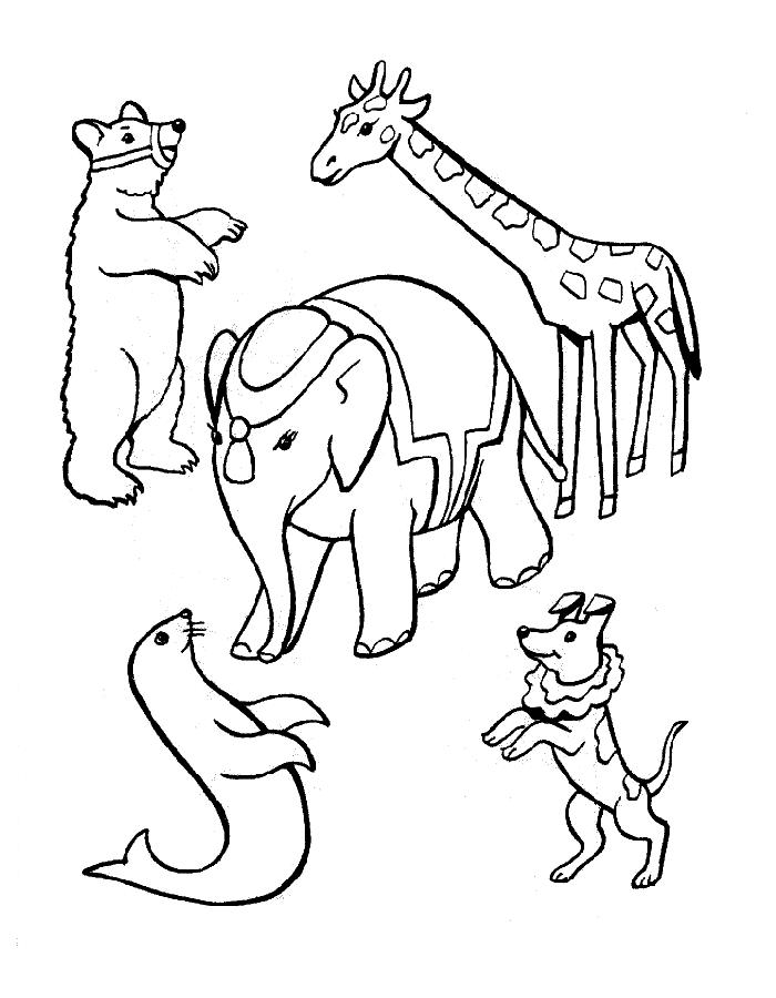 Fisă de colorat cu Circul de colorat p06