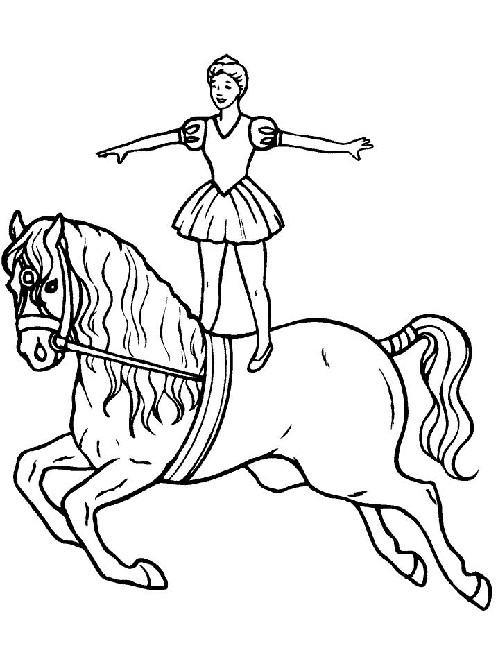 Fisă de colorat cu Circul de colorat p07