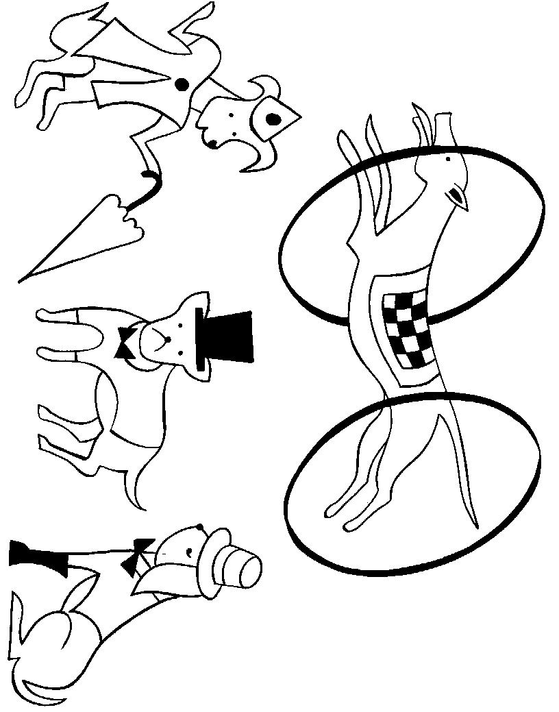 Fisă de colorat cu Circul de colorat p08