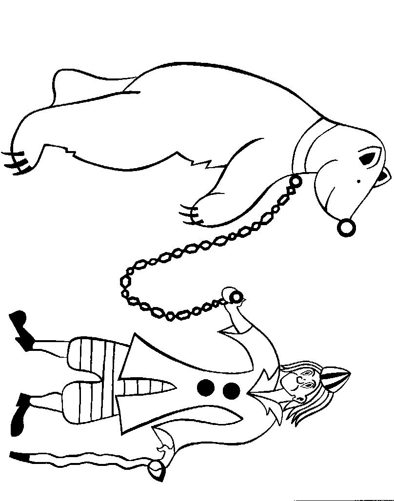 Fisă de colorat cu Circul de colorat p15