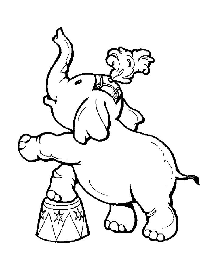 Fisă de colorat cu Circul de colorat p27