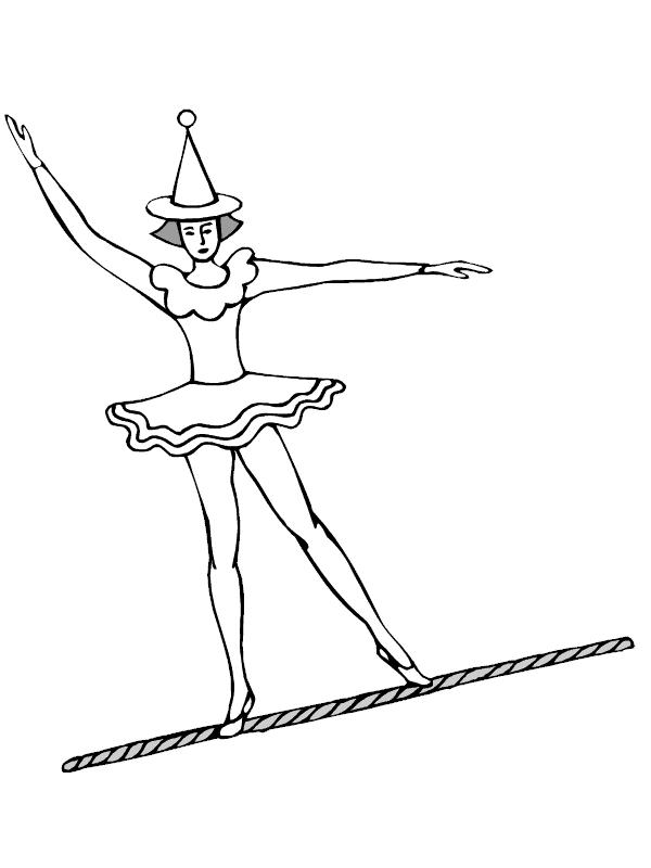 Fisă de colorat cu Circul de colorat p29