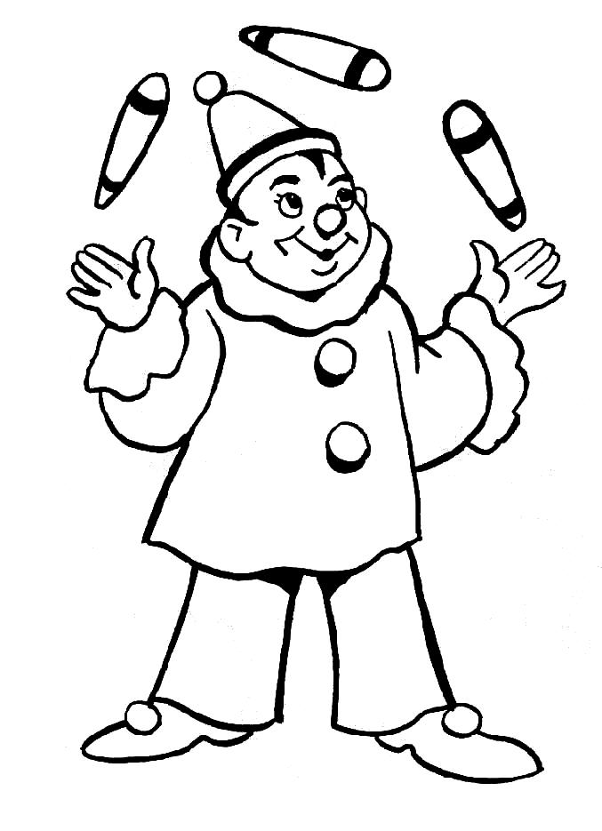 Fisă de colorat cu Circul de colorat p50