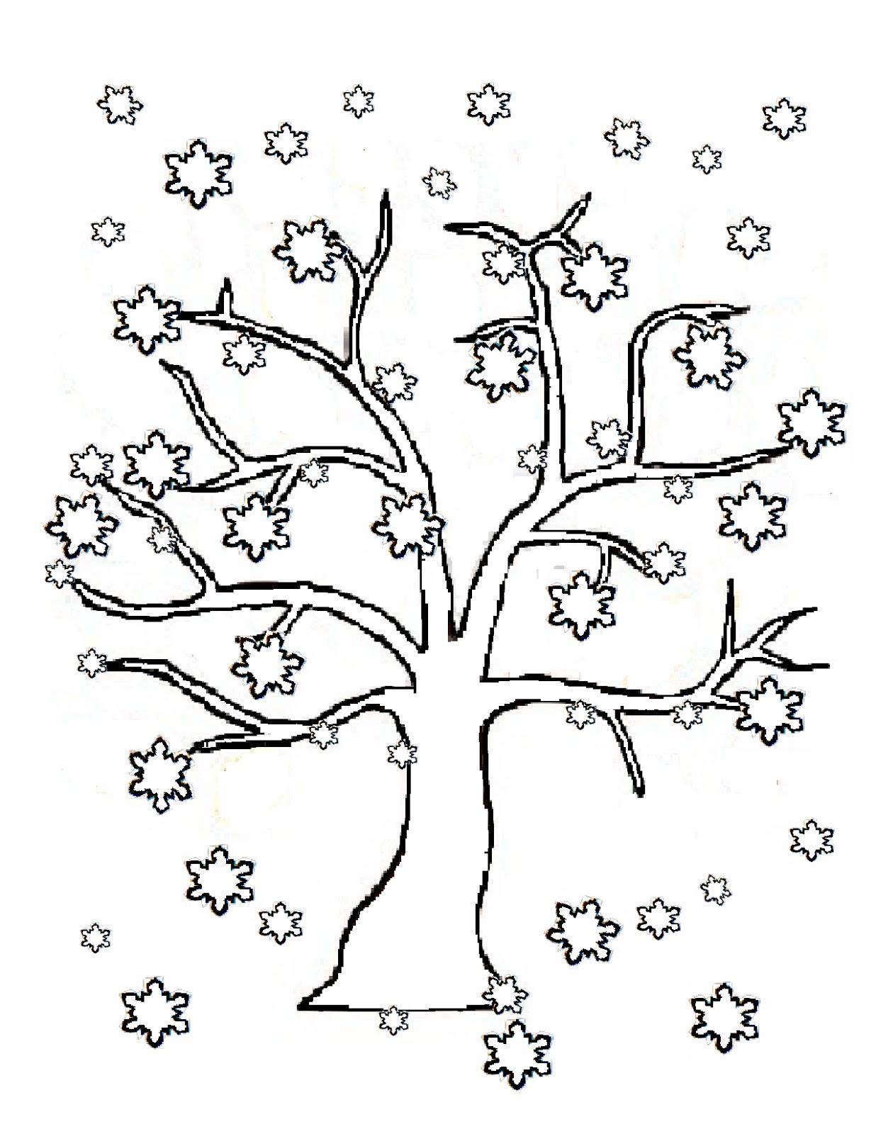 Fisă de colorat cu Copaci de colorat p18