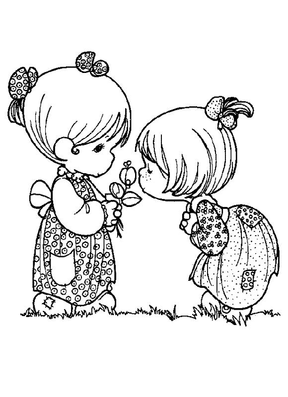 Fisă de colorat cu Copii de colorat p01