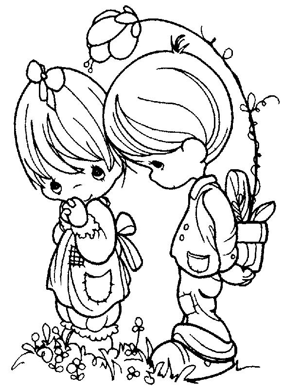 Fisă de colorat cu Copii de colorat p02