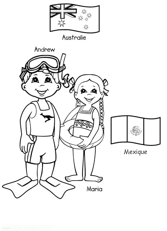 Fisă de colorat cu Copii de pretutindeni de colorat p03