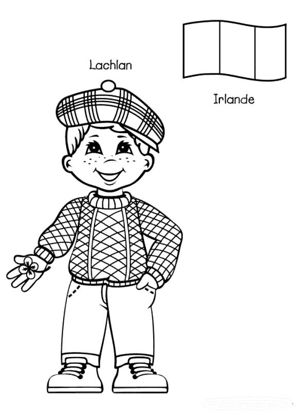 Fisă de colorat cu Copii de pretutindeni de colorat p16