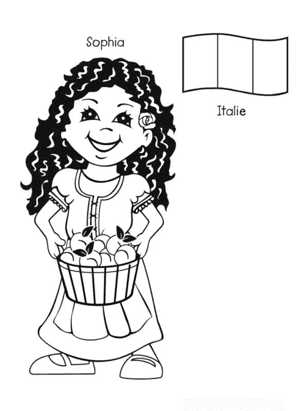 Fisă de colorat cu Copii de pretutindeni de colorat p17