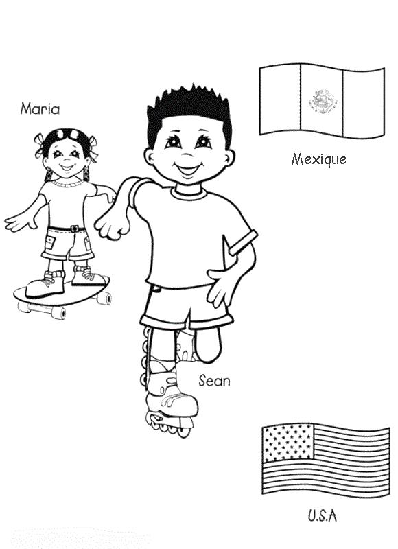 Fisă de colorat cu Copii de pretutindeni de colorat p21