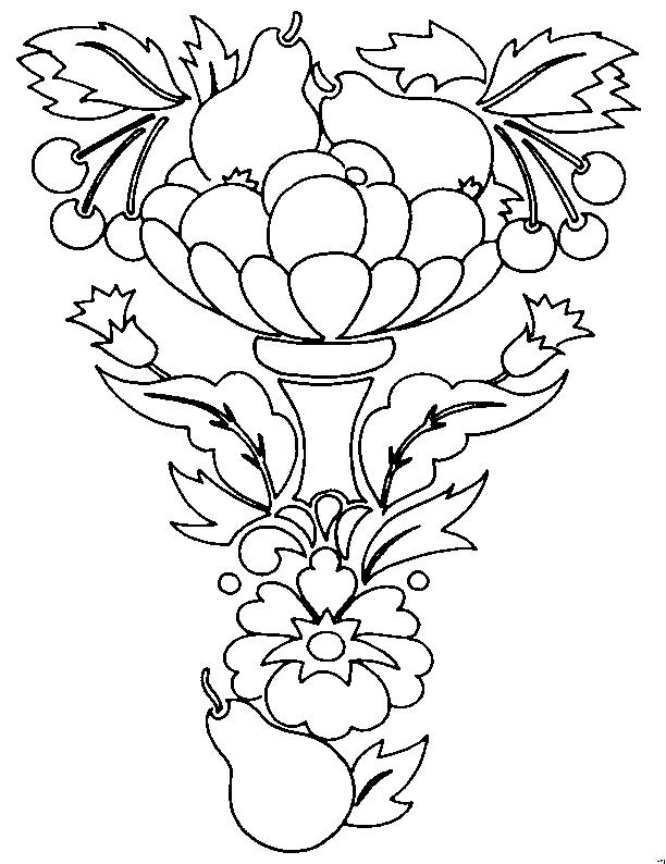 Fisă de colorat cu Cos cu fructe de colorat p04