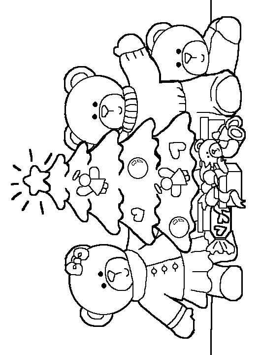 Fisă de colorat cu Craciun animale de colorat p07