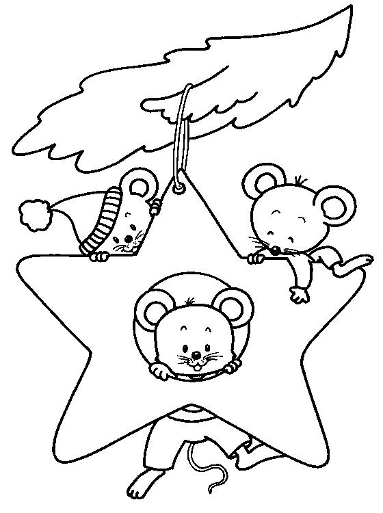 Fisă de colorat cu Craciun animale de colorat p10