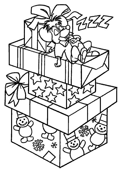 Fisă de colorat cu Craciun animale de colorat p11