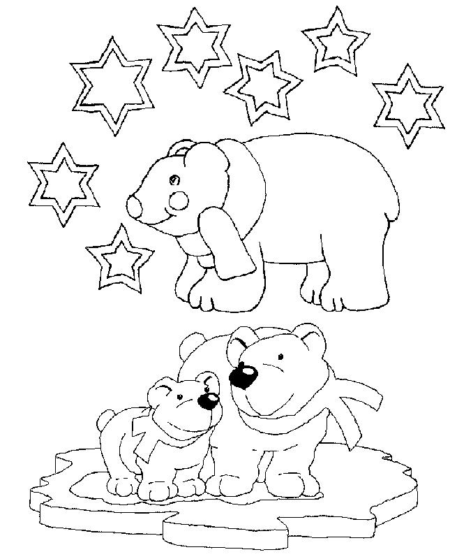 Fisă de colorat cu Craciun animale de colorat p16