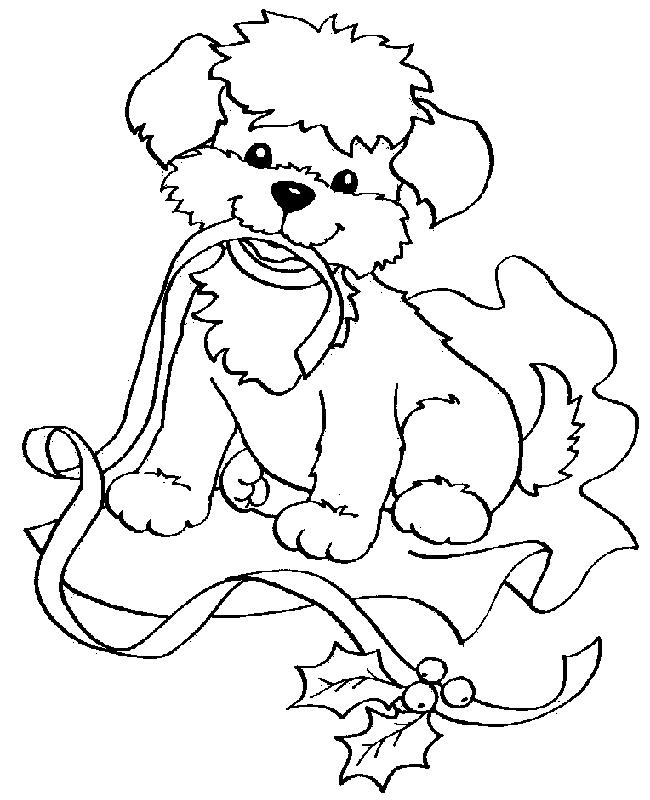 Fisă de colorat cu Craciun animale de colorat p17