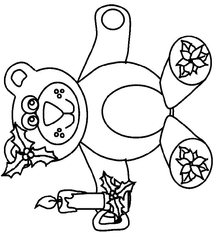 Fisă de colorat cu Craciun animale de colorat p21