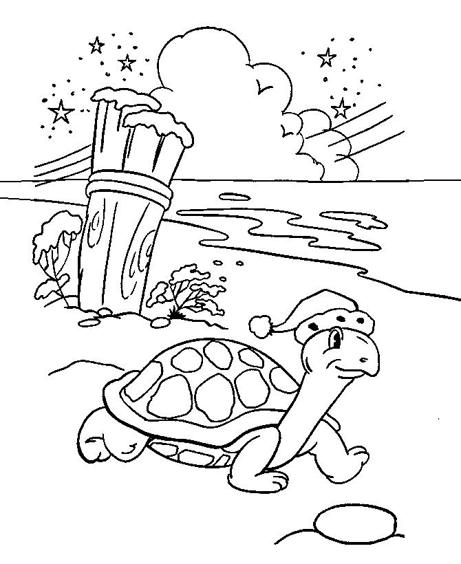 Fisă de colorat cu Craciun animale de colorat p22