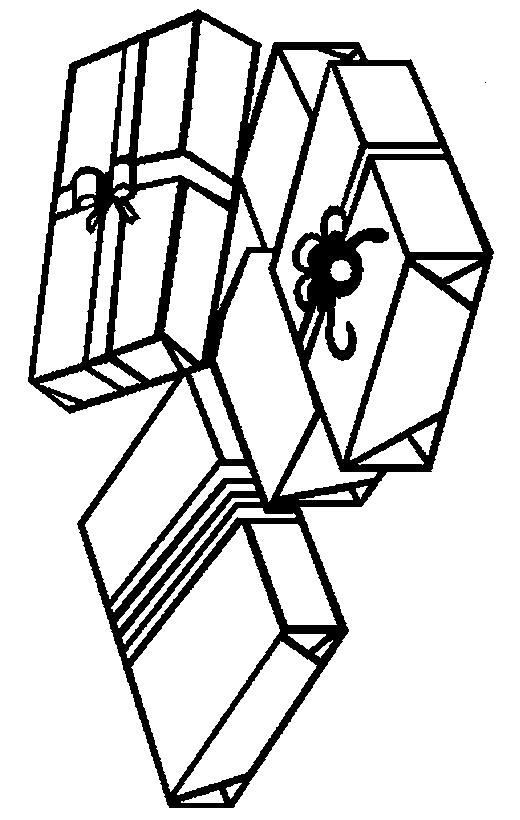 Fisă de colorat cu Craciun cadouri de colorat p09