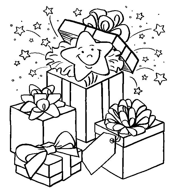 Fisă de colorat cu Craciun cadouri de colorat p11