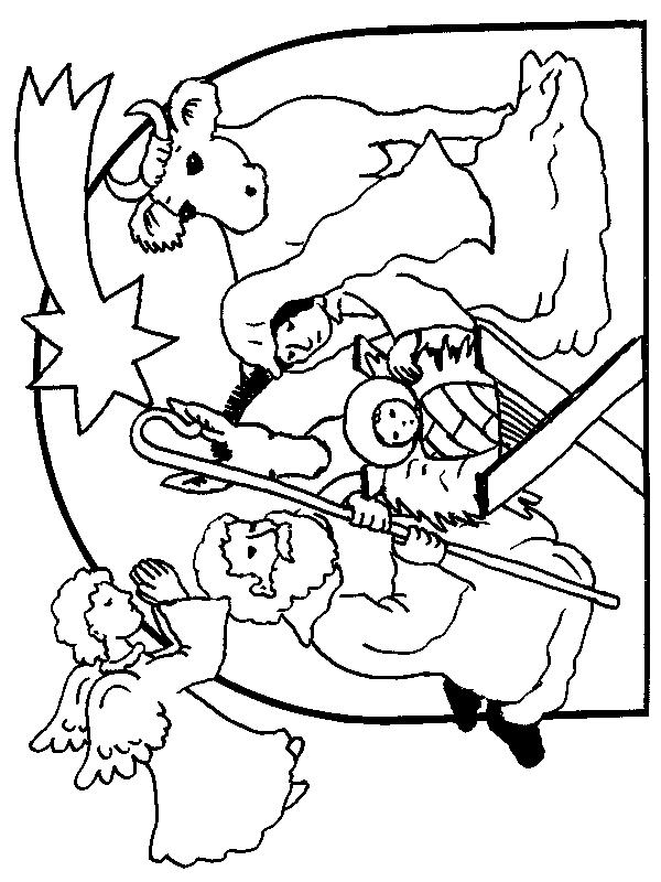 Fisă de colorat cu Craciun cei trei magi de colorat p02