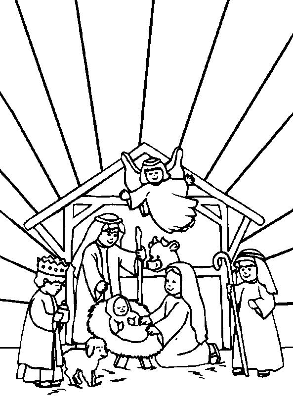 Fisă de colorat cu Craciun cei trei magi de colorat p23