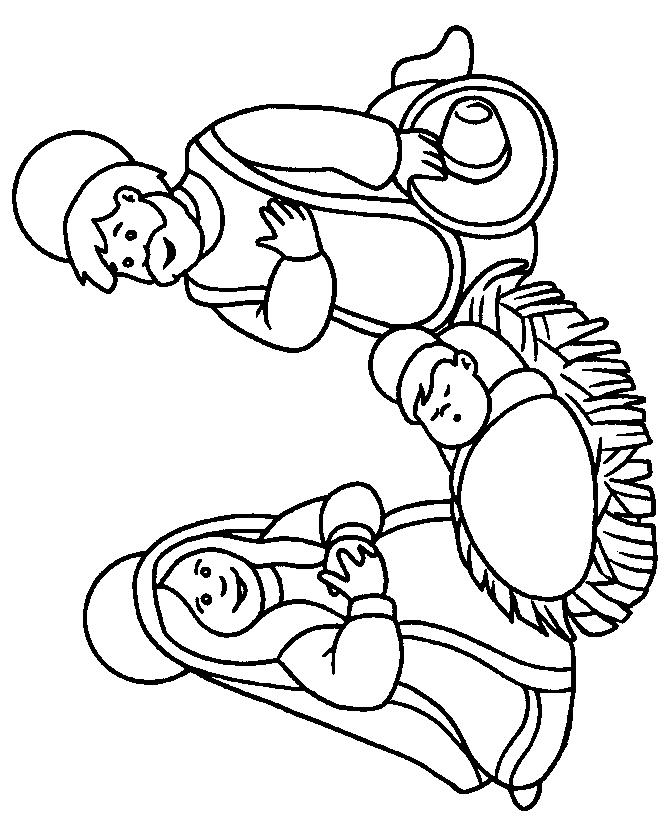 Fisă de colorat cu Craciun cei trei magi de colorat p26