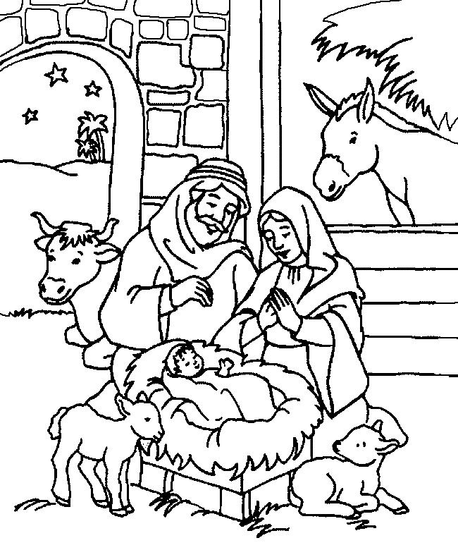 Fisă de colorat cu Craciun cei trei magi de colorat p27