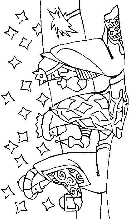 Fisă de colorat cu Craciun cei trei magi de colorat p35