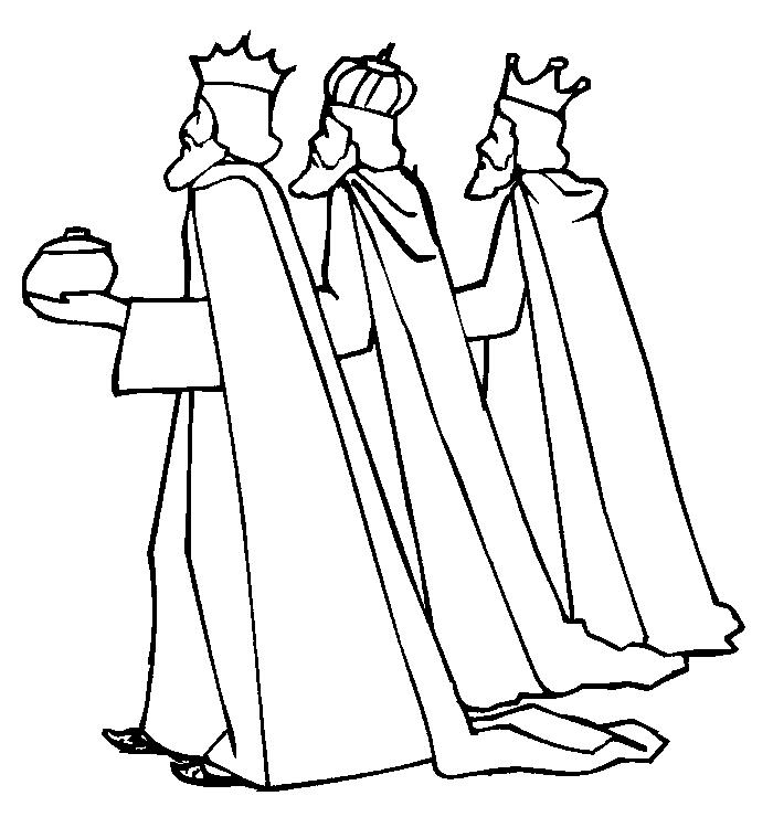 Fisă de colorat cu Craciun cei trei magi de colorat p40