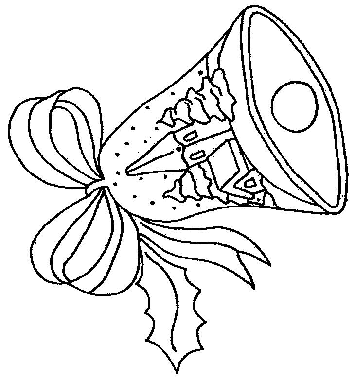 Fisă de colorat cu Craciun clopotei de colorat p04