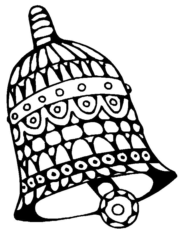 Fisă de colorat cu Craciun clopotei de colorat p06