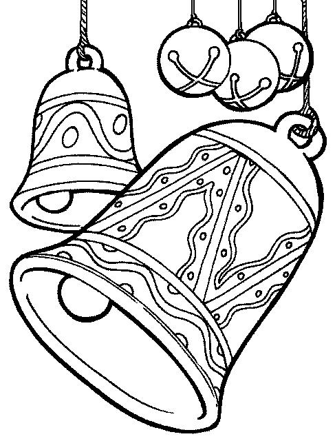 Fisă de colorat cu Craciun clopotei de colorat p13