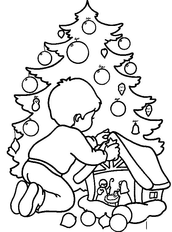 Fisă de colorat cu Craciun copii de colorat p04