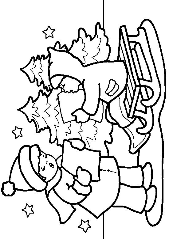 Fisă de colorat cu Craciun copii de colorat p08