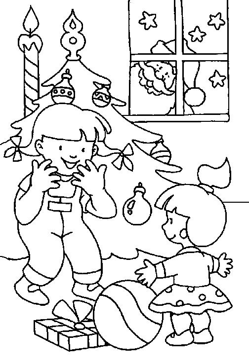 Fisă de colorat cu Craciun copii de colorat p13