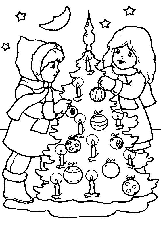 Fisă de colorat cu Craciun copii de colorat p15