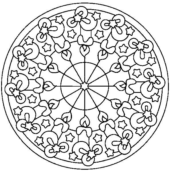 Fisă de colorat cu Craciun decoratiuni de colorat p07