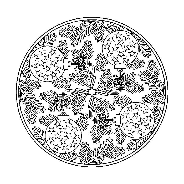 Fisă de colorat cu Craciun decoratiuni de colorat p15