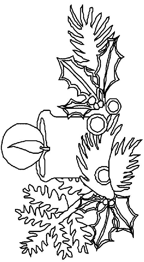 Fisă de colorat cu Craciun faclii de colorat p02