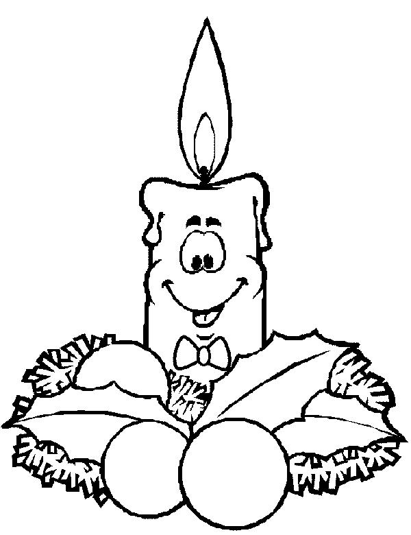 Fisă de colorat cu Craciun faclii de colorat p06