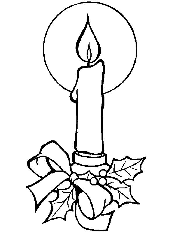 Fisă de colorat cu Craciun faclii de colorat p09