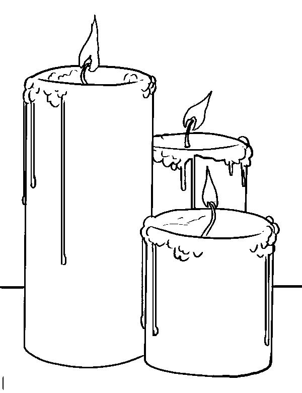 Fisă de colorat cu Craciun faclii de colorat p16