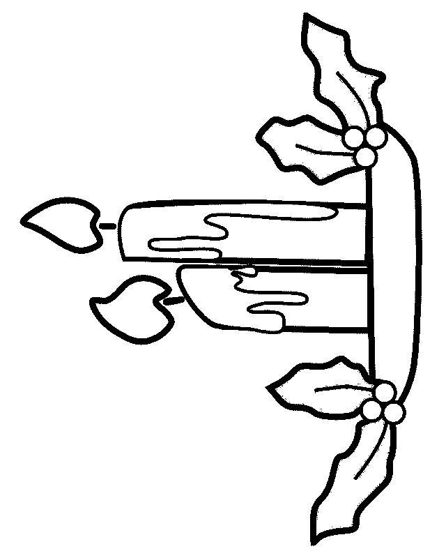 Fisă de colorat cu Craciun faclii de colorat p18