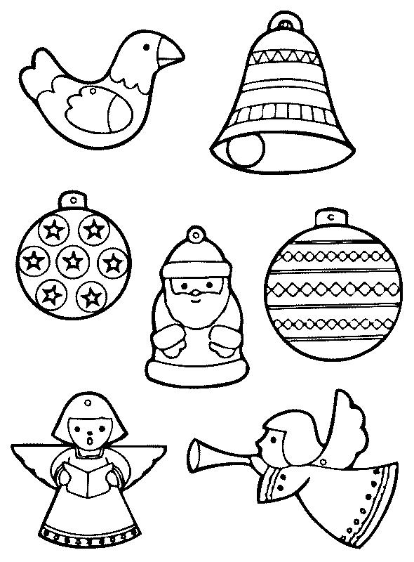 Fisă de colorat cu Craciun globuri de colorat p06