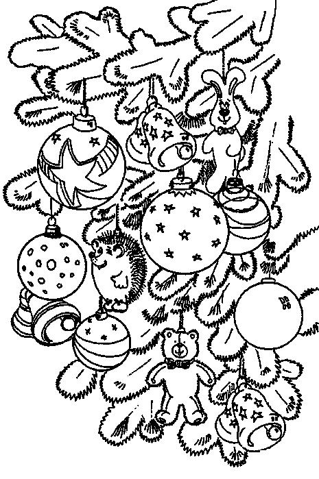 Fisă de colorat cu Craciun globuri de colorat p07