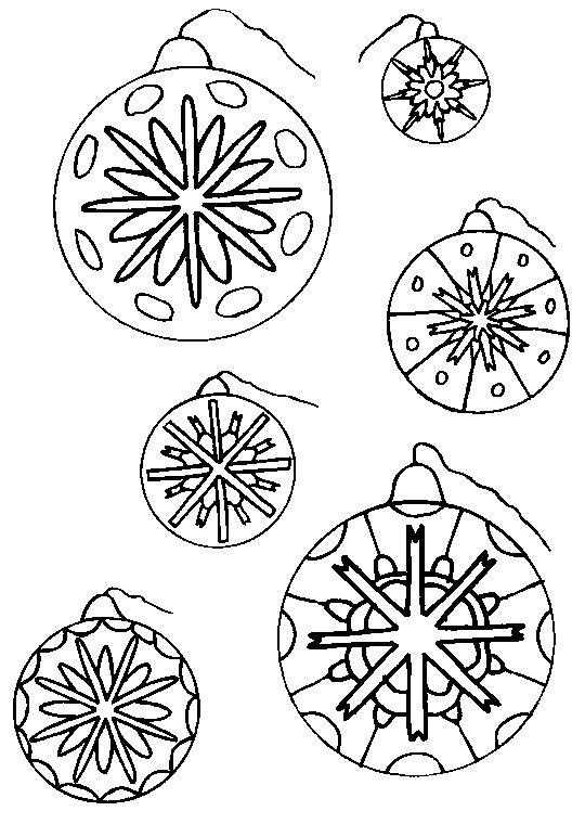 Fisă de colorat cu Craciun globuri de colorat p11