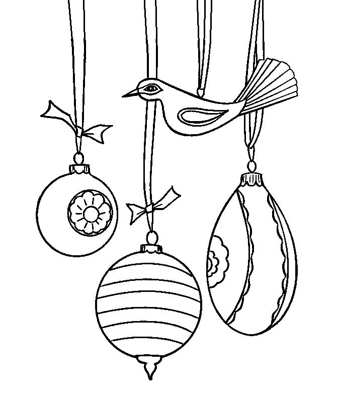 Fisă de colorat cu Craciun globuri de colorat p17